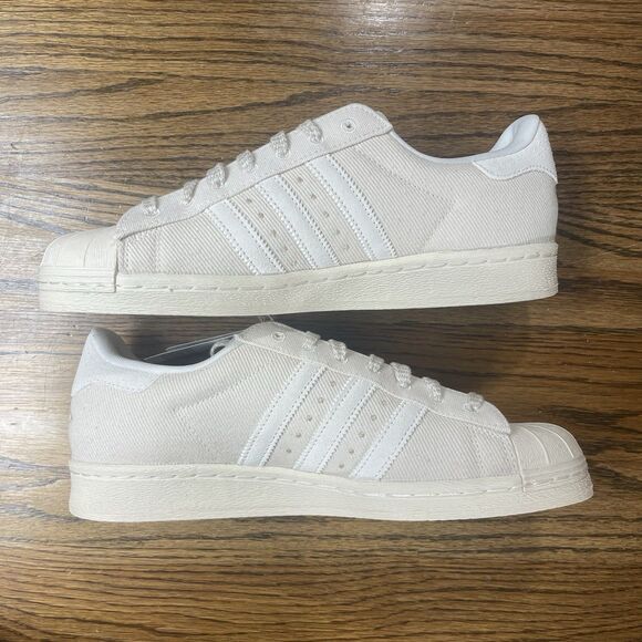 adidas Superstar 82 Non Dyed Beige Tan Men\'s Sizes Athletic Shoes White NEW main image 4